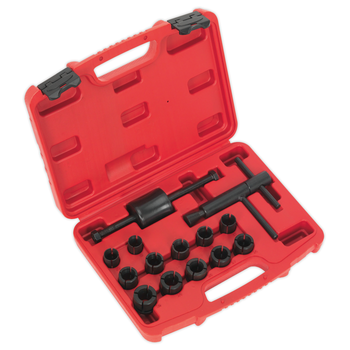 Sealey Motorcycle Brake Piston Removal Kit Capacity Ø19-30mm 14pc MS162