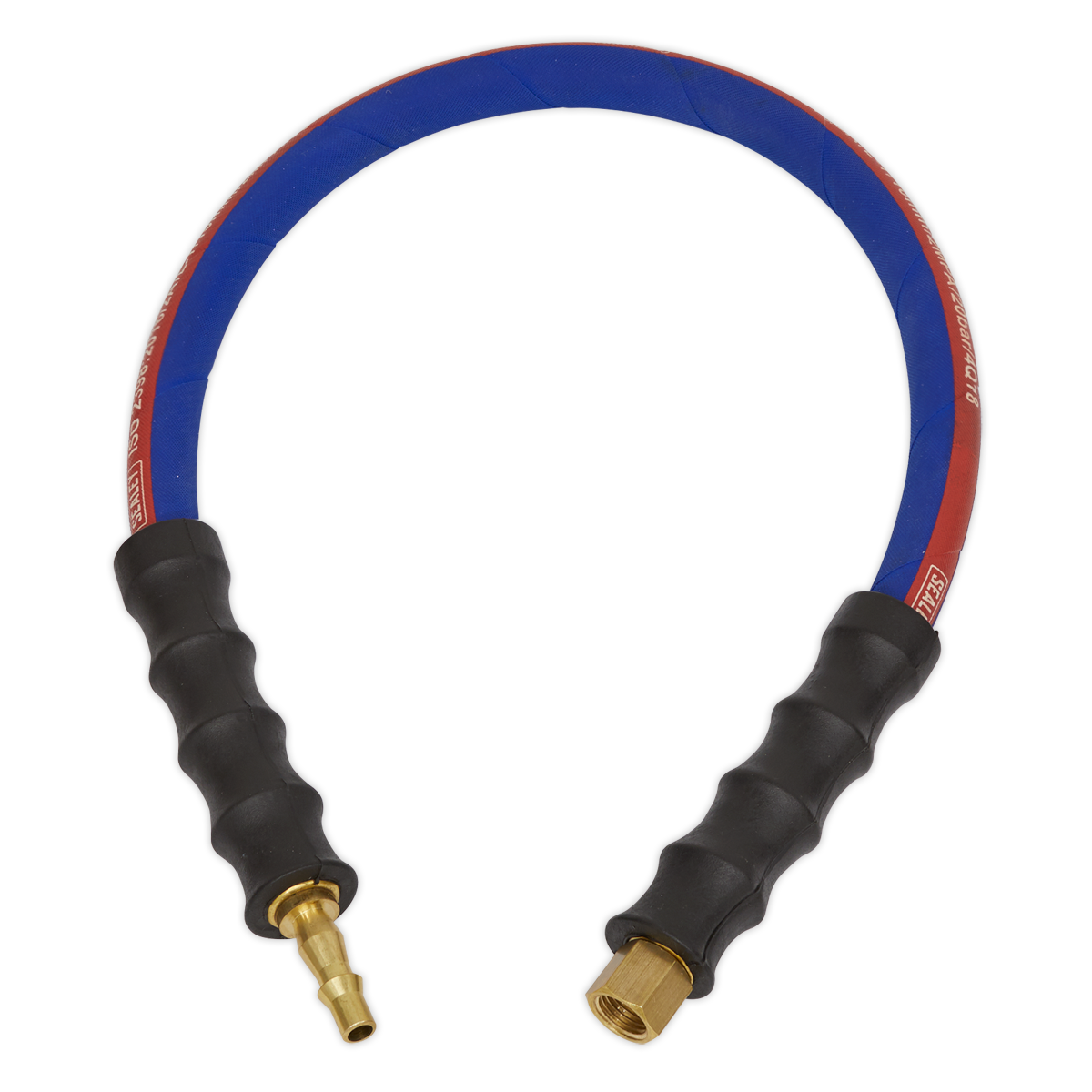 Sealey Air Leader Hose 600mm x Ø8mm With Tail Piece & 1/4" BSP Union AH2R