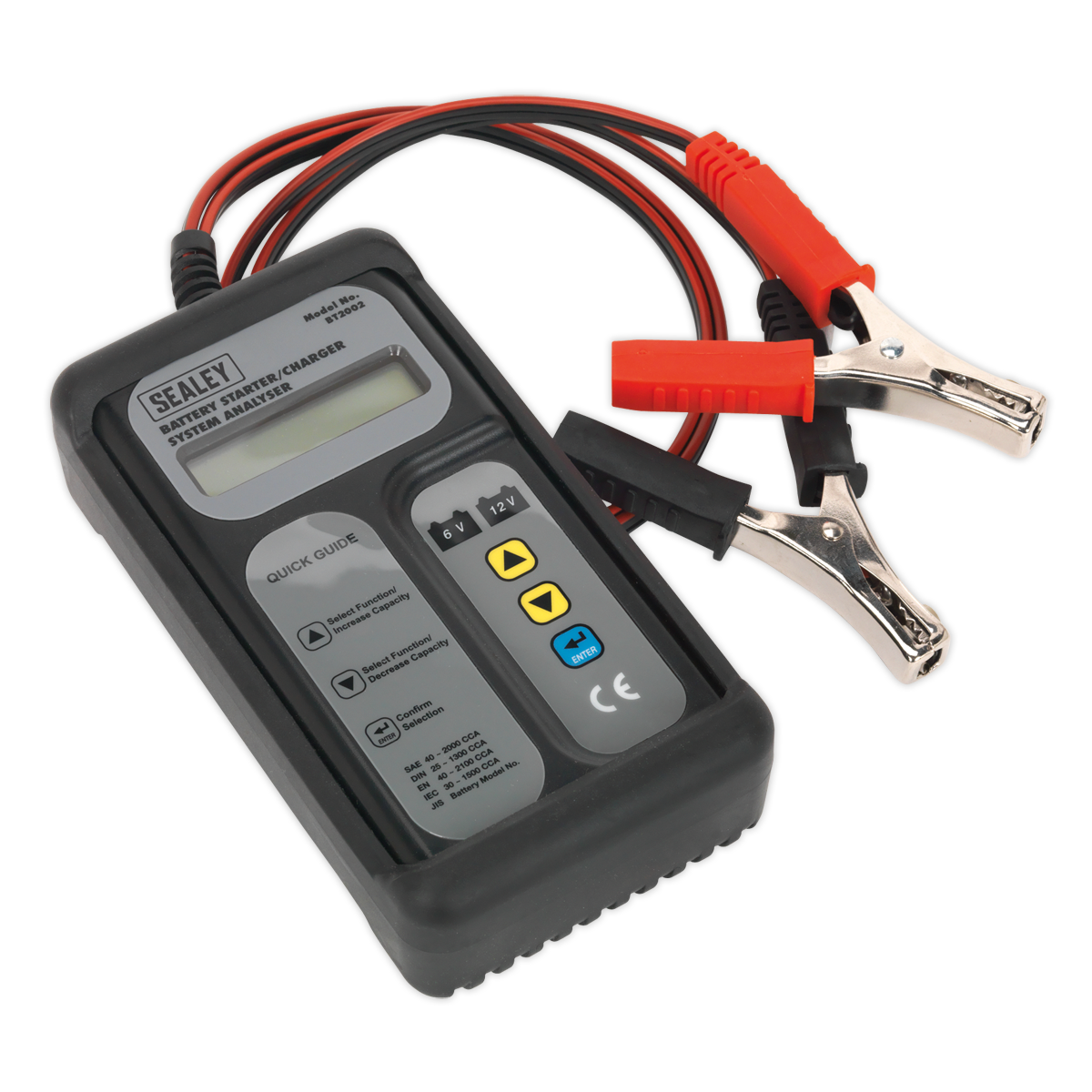 Sealey Digital Battery & Alternator Tester 6V 12V 24V Diagnostic Tool BT2002