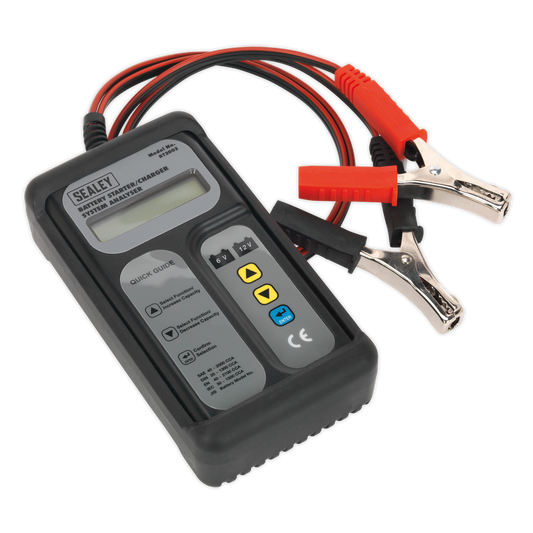 Sealey Digital Battery & Alternator Tester 6V 12V 24V Diagnostic Tool BT2002