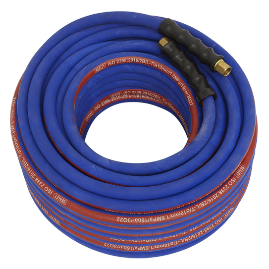 Sealey Air Hose 30m x Ø10mm With 1/4" BSP Unions Extra Heavy Duty AH30R/38