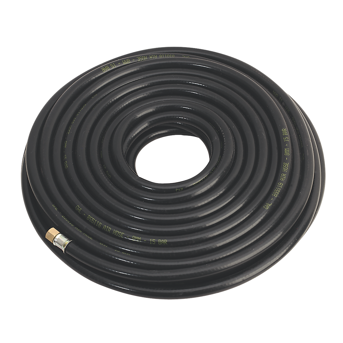 Sealey 30m x Ø8mm Heavy Duty Air Hose With 1/4" BSP Unions Silicone-Free AH30RX
