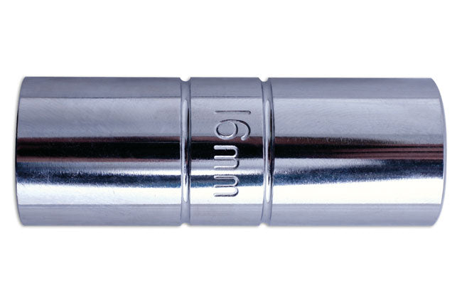 LASER 0100 Spark Plug Socket 16mm Spanner Size 1/2" Drive Chrome Vanadium