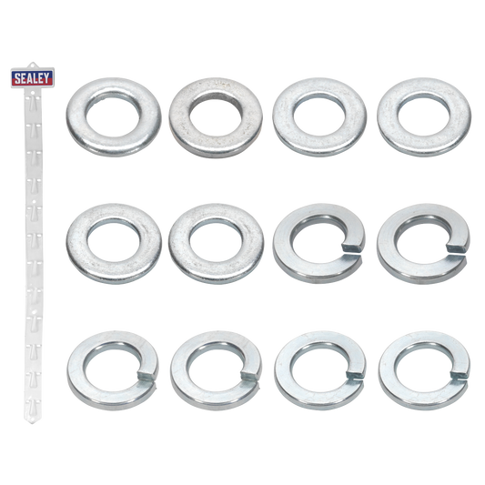 Sealey Clip Strip Deal - Mixed Washers M5 M6 M8 M10 Flat & Spring MWSET
