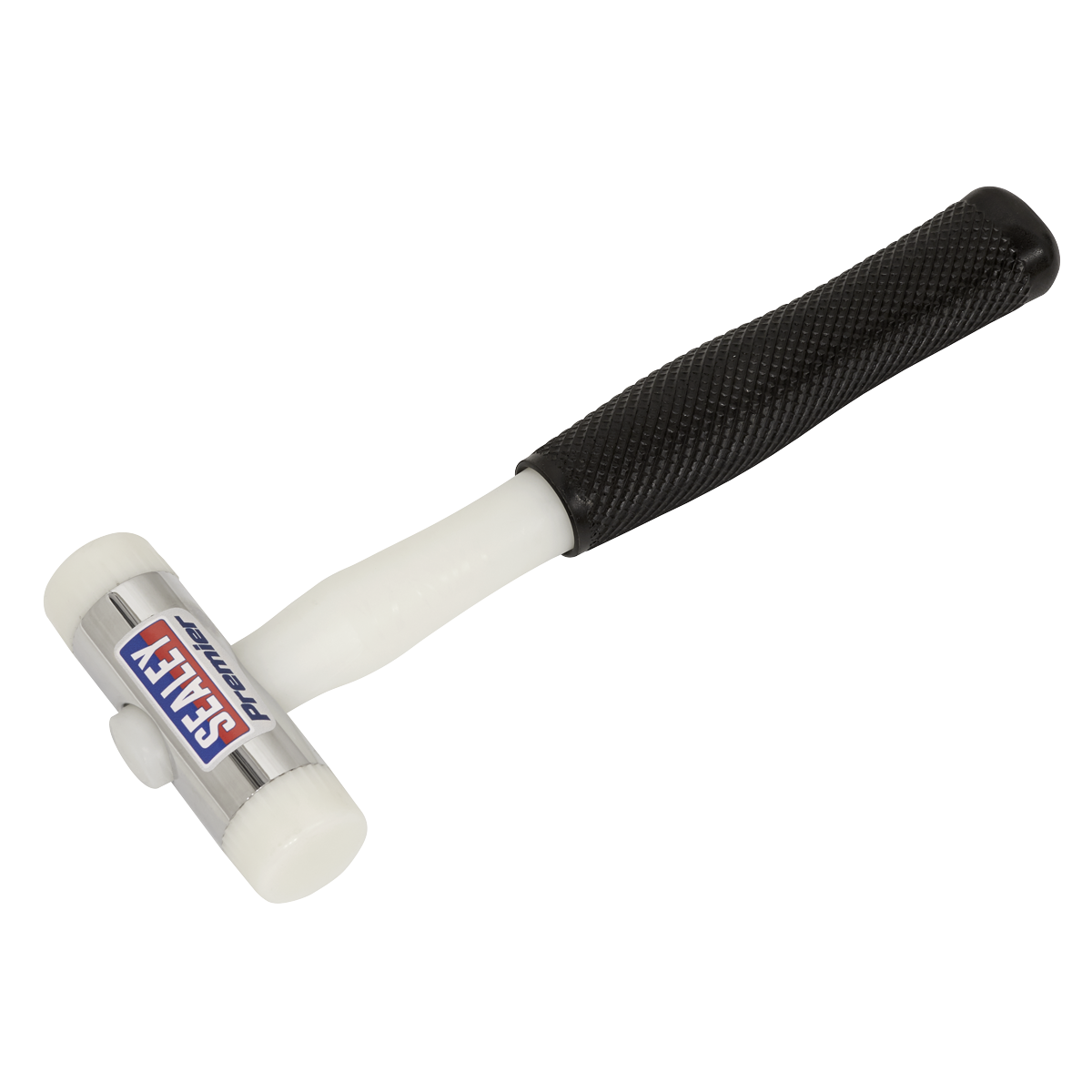 Sealey Durable Nylon Faced Hammer With Chrome Plated Zinc Head 1lb 0.45kg NFH10