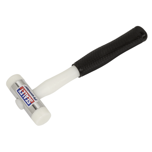 Sealey Durable Nylon Faced Hammer With Chrome Plated Zinc Head 1lb 0.45kg NFH10