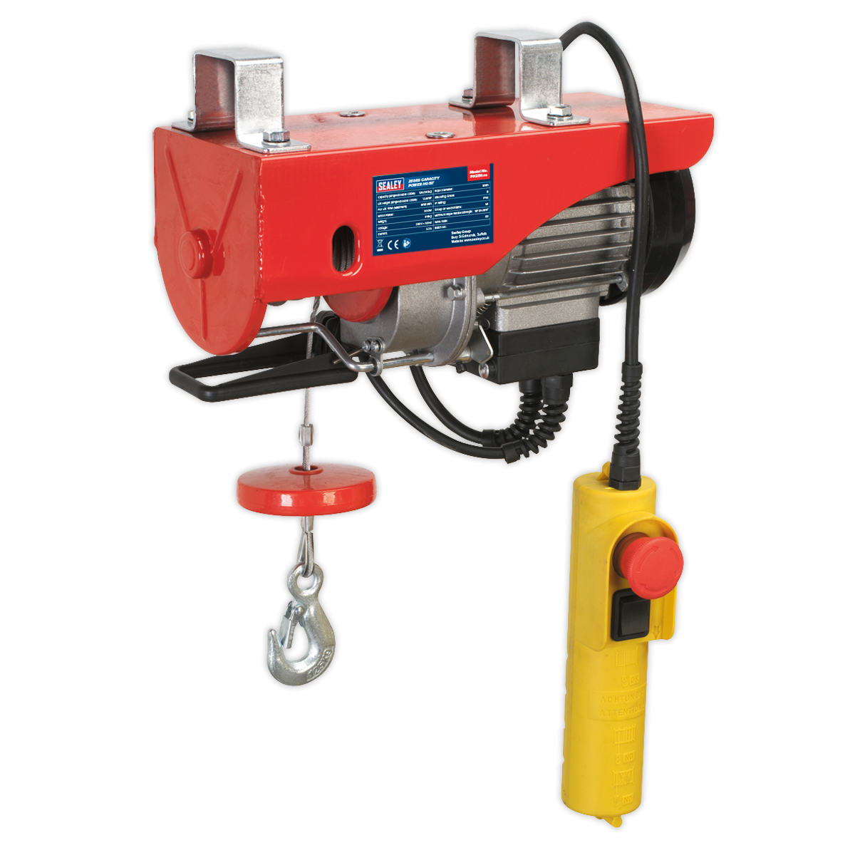 Sealey Power Hoist 230V/1PH 250kg Capacity EU UK Approval IP54 Rating PH250
