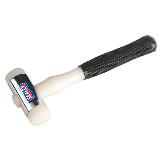 Sealey Durable Nylon Faced Hammer Chrome Plated Zinc Head 1.25lb 0.56kg NFH15