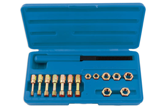 LASER 5555 15pc Steel Thread Tap Die Set For Metric Thread Repair Maintenance