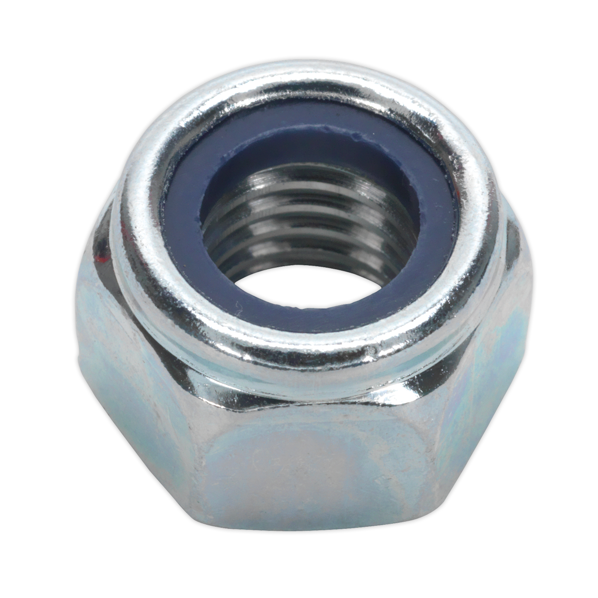 Sealey Nylon Lock Nut M12 Zinc Plated DIN 982 With Bag Pack of 25 Silver NLN12
