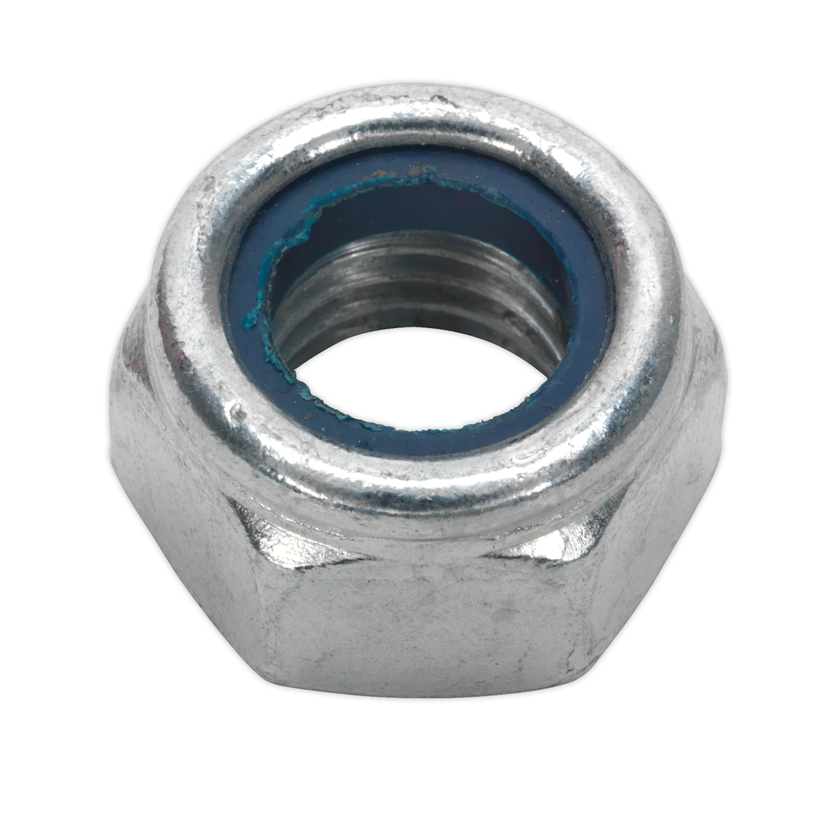Sealey Nylon Lock Nut M14 Zinc Plated DIN 982 With Bag Pack of 25 Silver NLN14