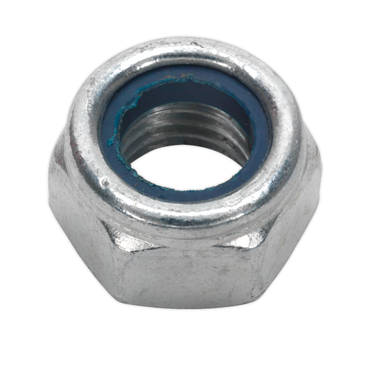 Sealey Nylon Lock Nut M14 Zinc Plated DIN 982 With Bag Pack of 25 Silver NLN14