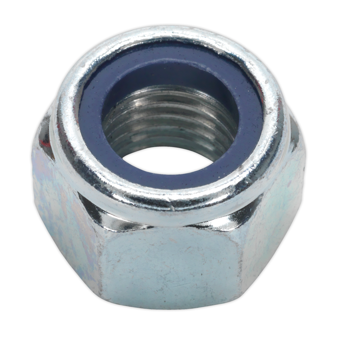 Sealey Nylon Lock Nut M16 Zinc Plated DIN 982 With Bag Pack of 25 Silver NLN16