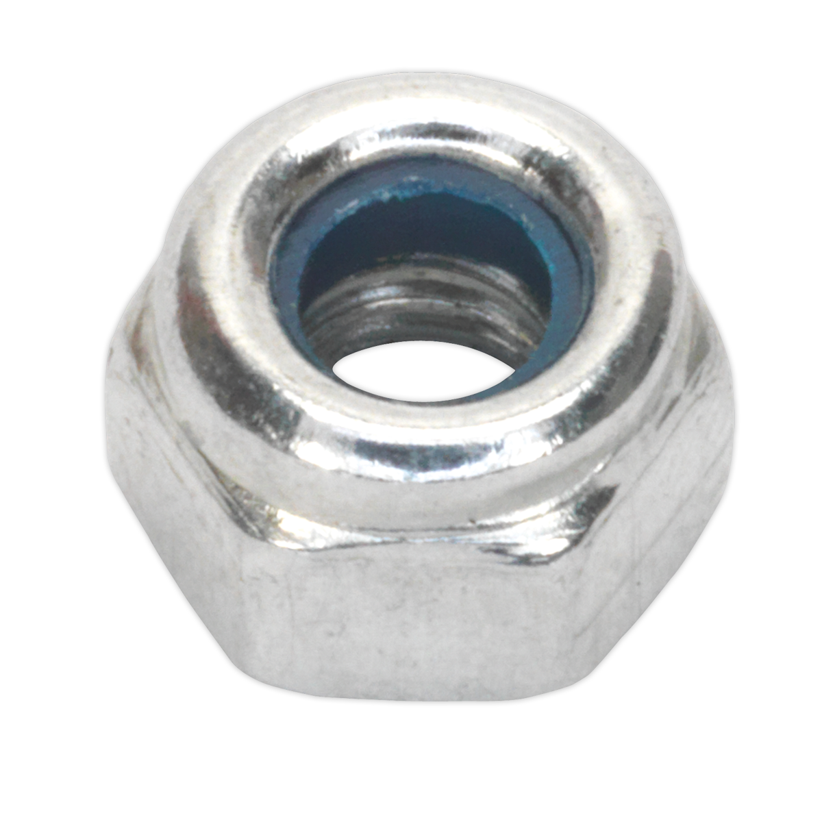 Sealey Nylon Lock Nut M4 Zinc Plated DIN 982 With Bag Pack of 100 Silver NLN4