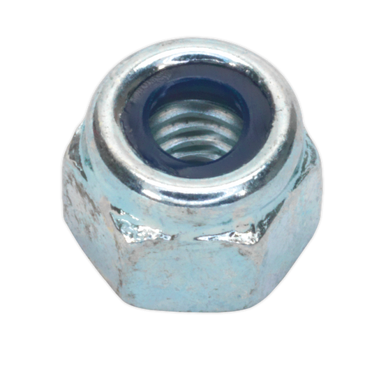 Sealey Nylon Lock Nut M5 Zinc Plated DIN 982 With Bag Pack of 100 Silver NLN5