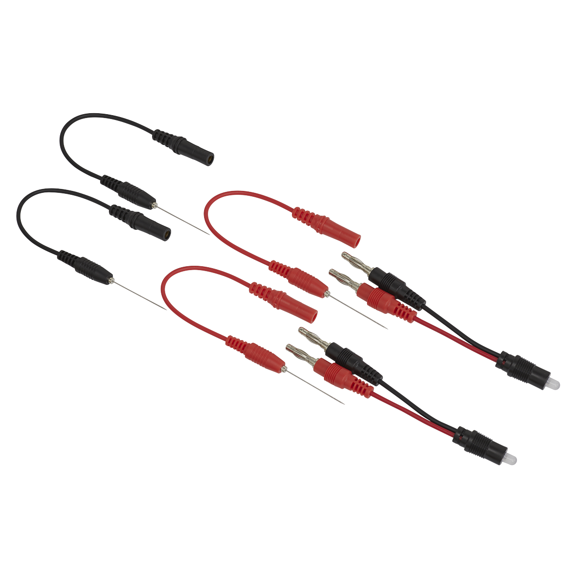 Sealey Noid Light Test Lead Set With Universal Fine Probe Pins 6 Pieces NLTS01
