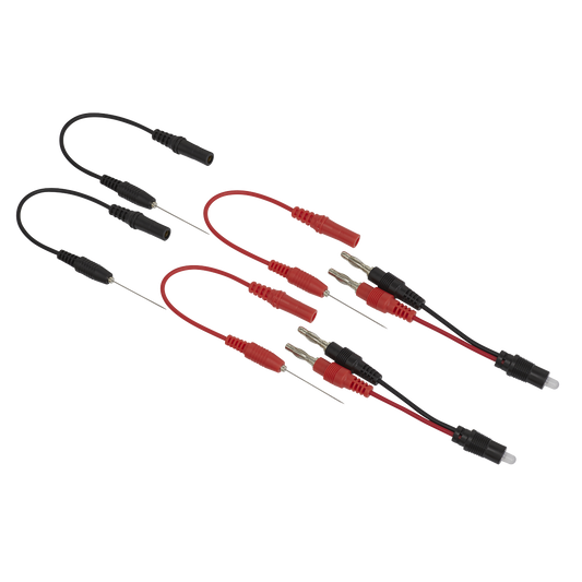 Sealey Noid Light Test Lead Set With Universal Fine Probe Pins 6 Pieces NLTS01