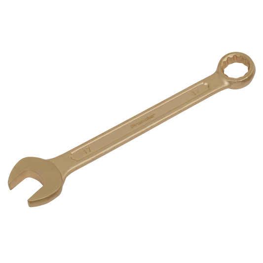 Sealey Combination Spanner Beryllium Copper 17mm Non-Sparking Hand Tool NS008