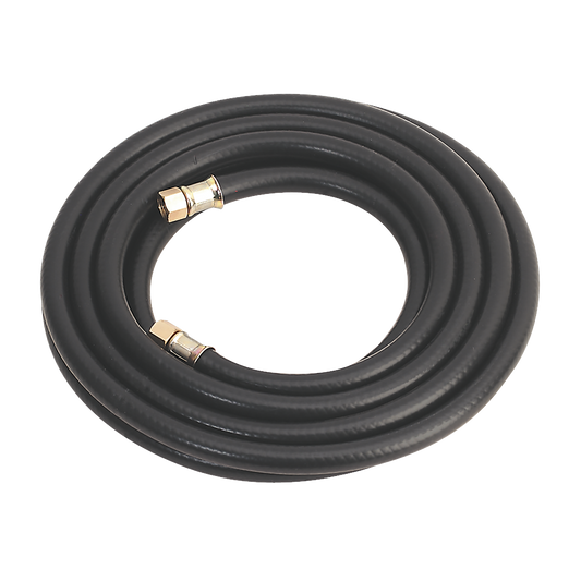 Sealey Air Hose 5m x Ø8mm With 1/4" BSP Unions Heavy Duty Silicone-Free AH5RX