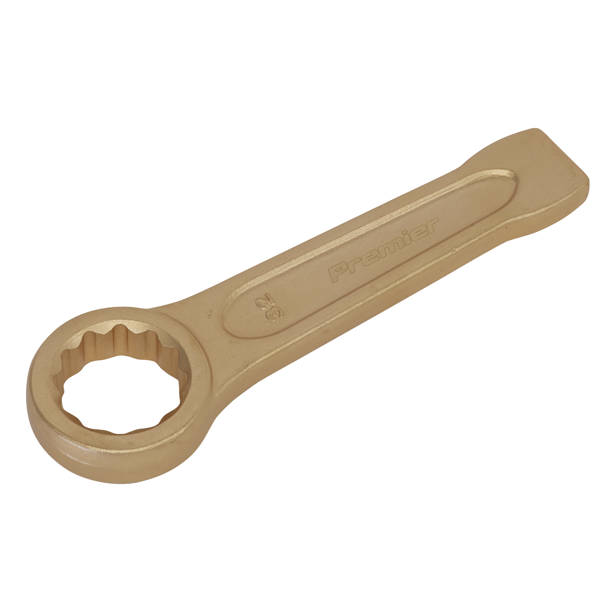 Sealey Slogging Spanner Ring End 32mm Non-Sparking Beryllium Copper Tool NS032