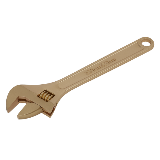 Sealey Adjustable Wrench from Beryllium Copper 250mm Non-Sparking NS067