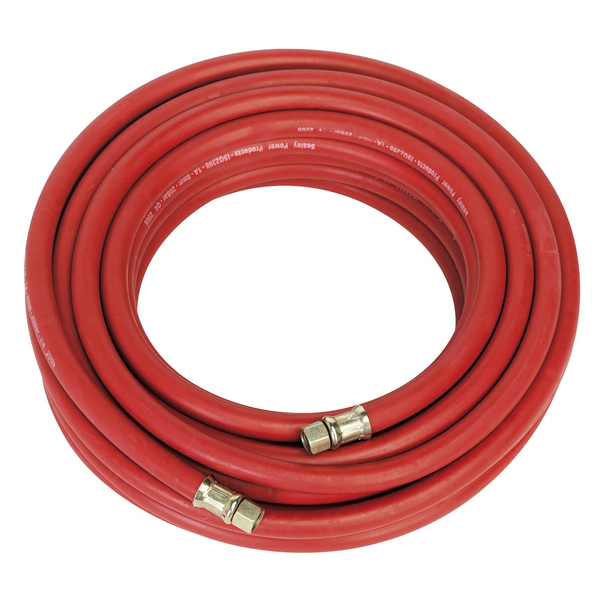 Sealey Air Hose 15m Ø8mm With 1/4" BSP Female Swivel Unions Silicone-Free AHC15