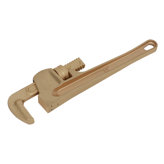 Sealey Pipe Wrench 300mm from Beryllium Copper Non-Sparking Die Forged NS070