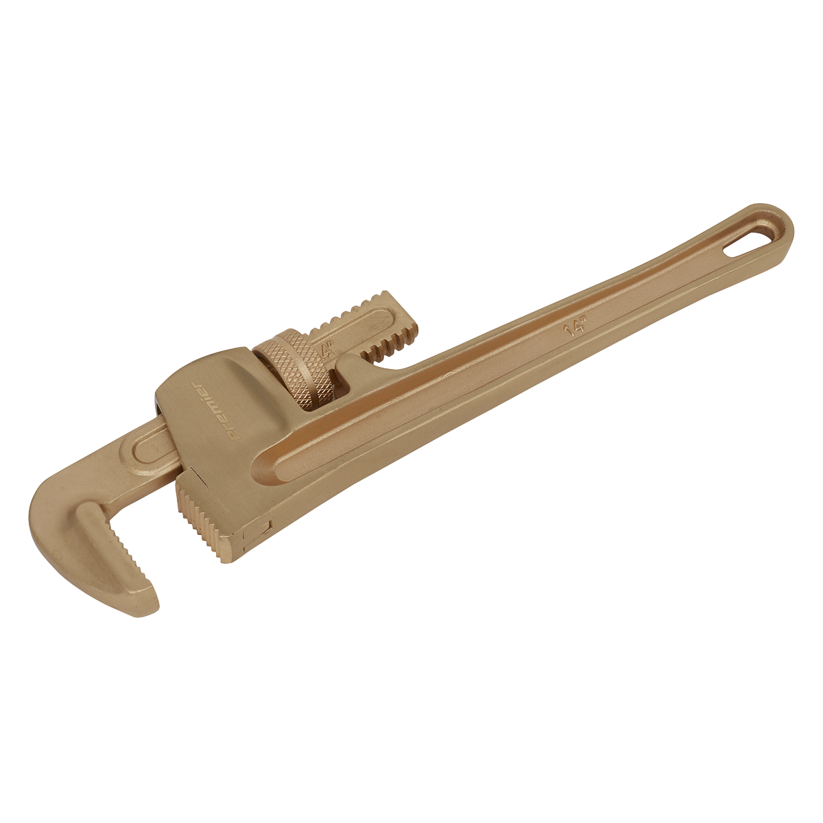 Sealey Pipe Wrench 350mm from Beryllium Copper Non-Sparking Die Forged NS071