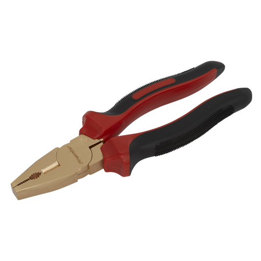 Sealey Combination Pliers Dual Material Handle 200mm Non-Sparking Tool NS072