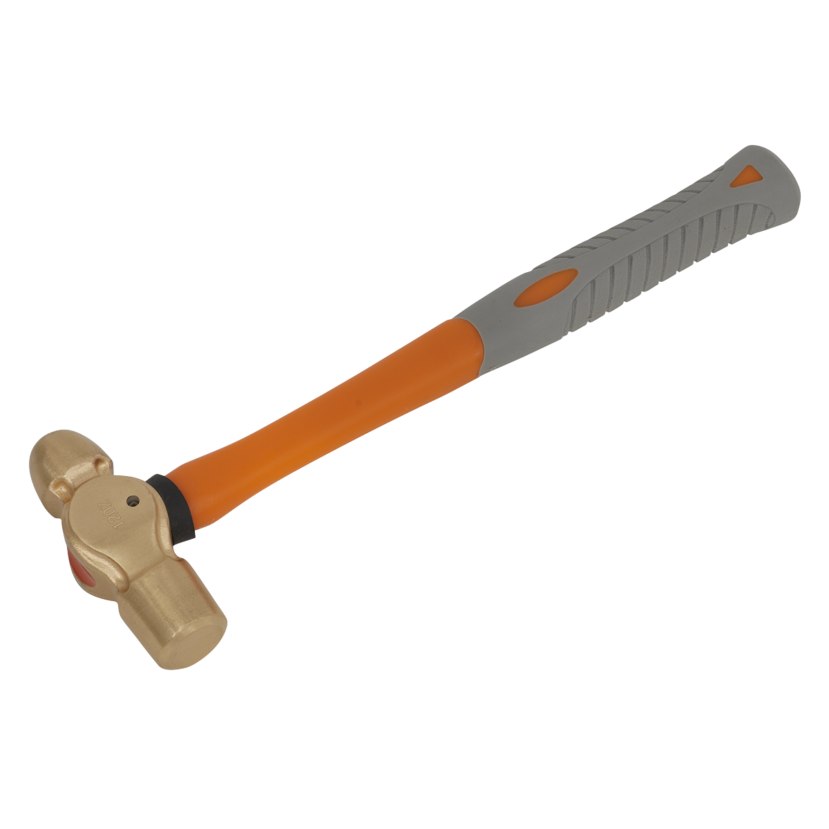 Sealey Ball Pein Hammer With Shock-Absorbing Rubber Grip 12oz Non-Sparking NS083
