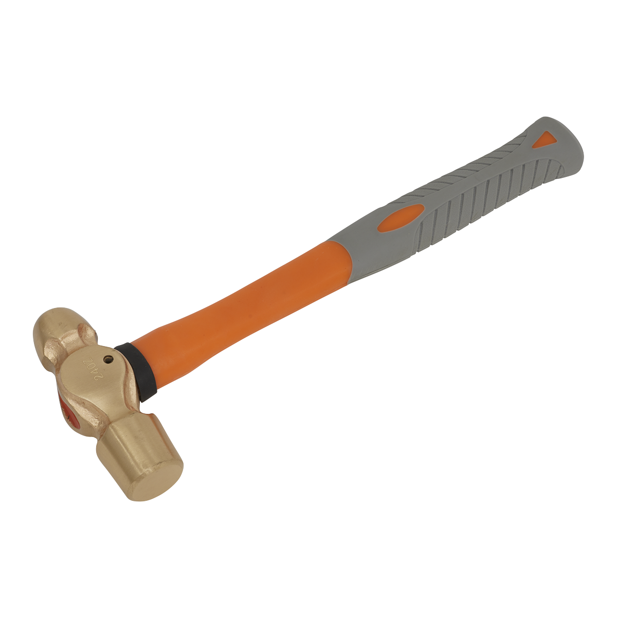 Sealey Ball Pein Hammer With Shock-Absorbing Rubber Grip 24oz Non-Sparking NS085