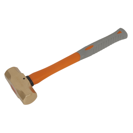 Sealey Sledge Hammer With Shock-Absorbing Rubber Grip 3lb Non-Sparking NS088