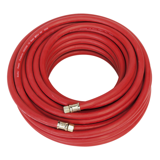 Sealey Air Hose 20m x Ø8mm With 1/4" BSP Female Swivel Union Silicone-Free AHC20