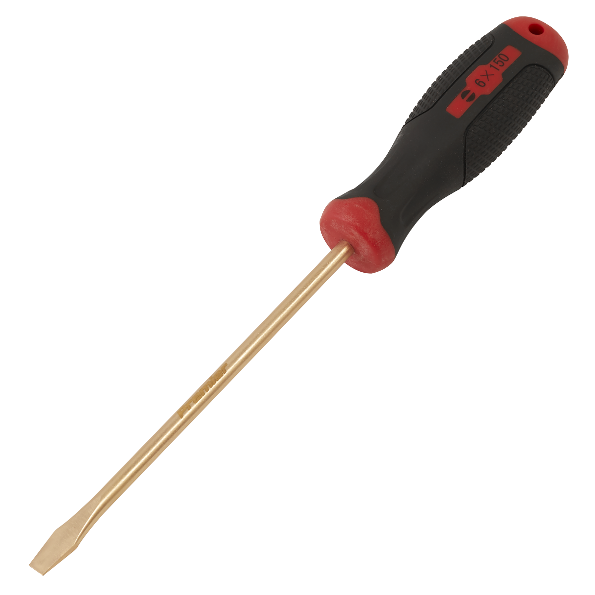 Sealey Screwdriver Slotted 6 x 150mm Non-Sparking Beryllium Copper Tool NS094