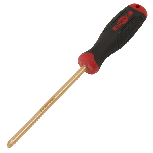 Sealey Screwdriver Phillips#3 x 150mm Non-Sparking Beryllium Copper Tool NS098