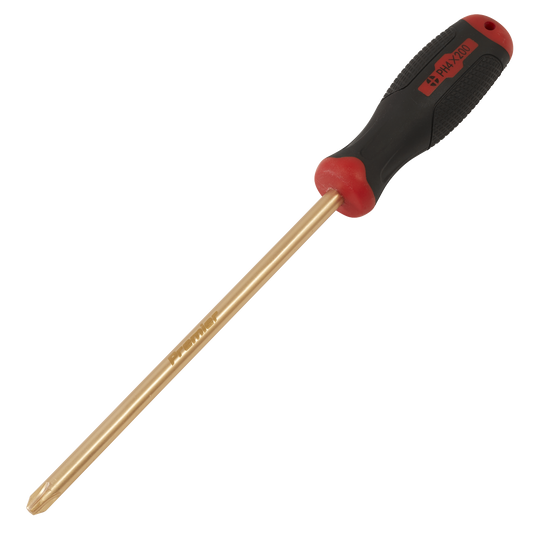 Sealey Screwdriver Phillips#4 x 200mm Non-Sparking Beryllium Copper Tool NS099