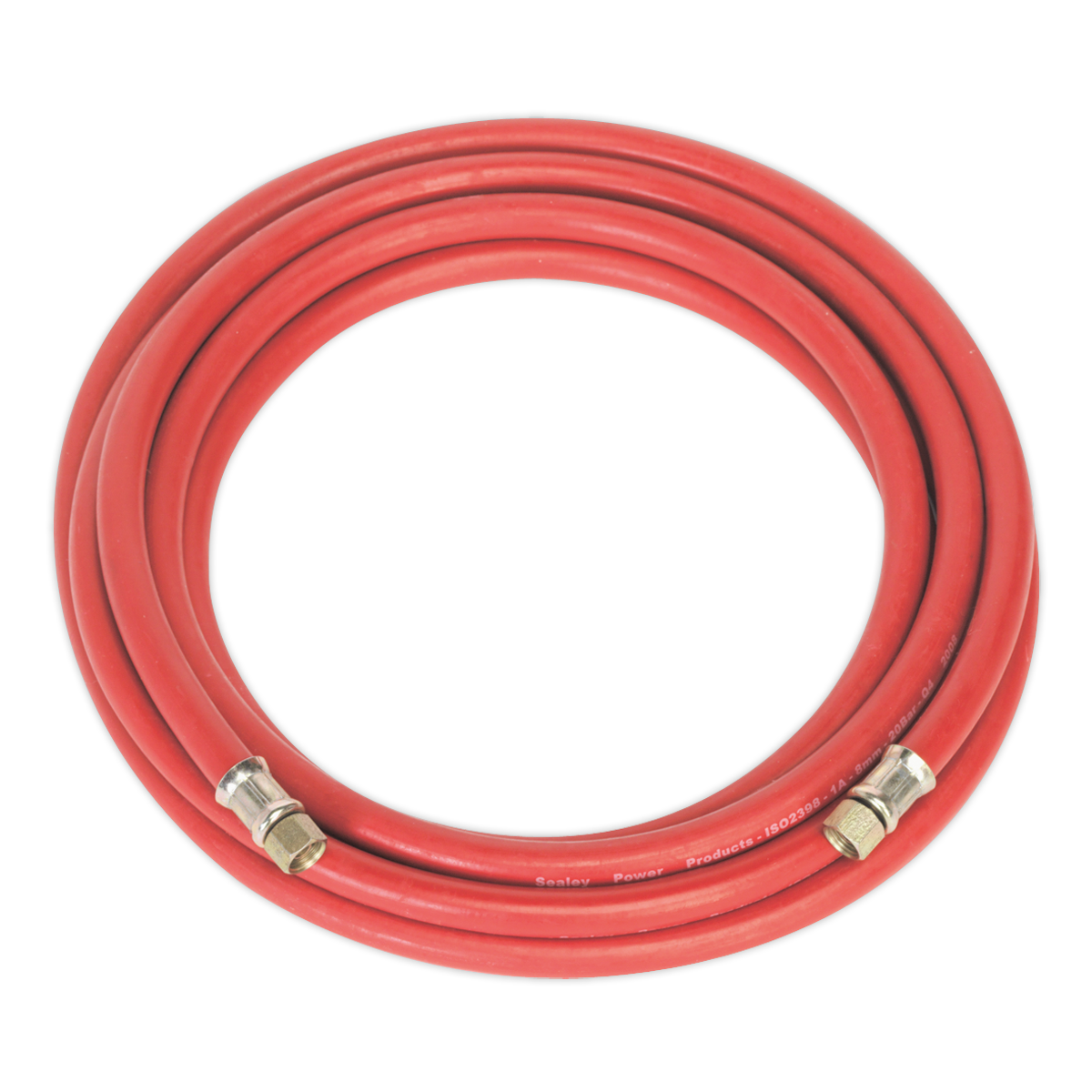 Sealey 5m x Ø8mm Air Hose With 1/4" BSP Female Swivel Unions Silicone-Free AHC5