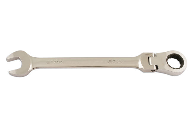 LASER 5589 Ratchet Ring Open-Ended Spanner 27mm Spanner Chrome Vanadium Steel