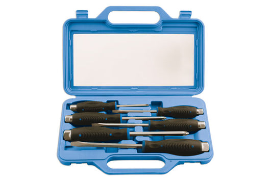 LASER 5599 6Pcs Screwdriver Impact Set Chrome Molybdenum Steel Full Shaft
