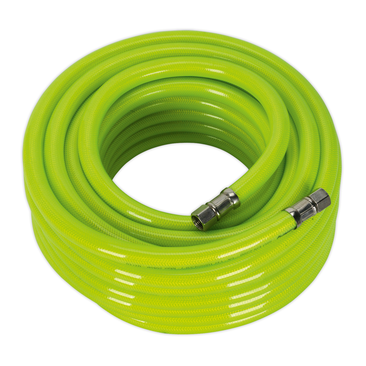 Sealey Air Hose High Visibility 15m x 10mm With 1/4" BSP Unions AHFC1538