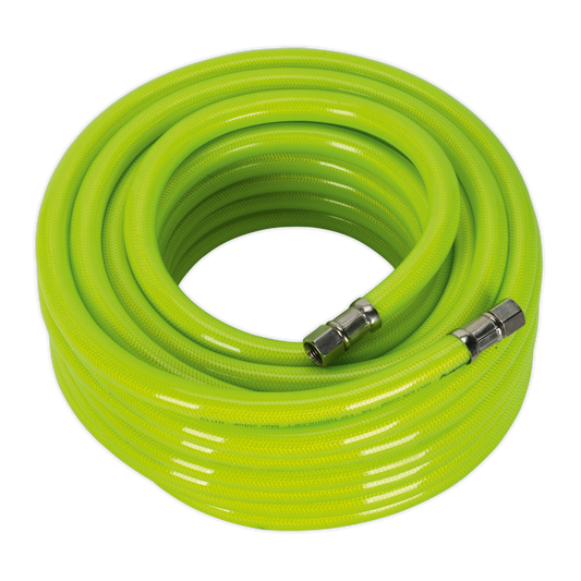 Sealey Air Hose High Visibility 15m x 10mm With 1/4" BSP Unions AHFC1538