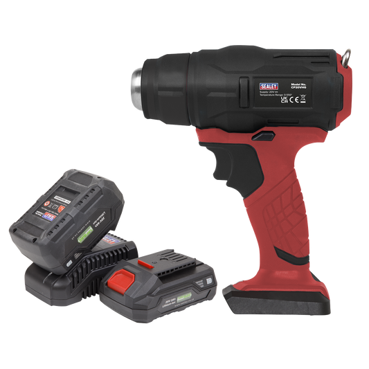 Sealey 20V SV20 Series Cordless Hot Air Gun Kit - 1x 4Ah 1x 2Ah CP20VHGKIT2