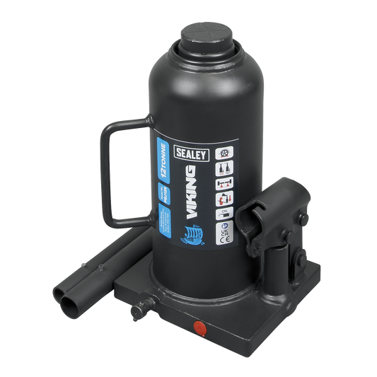 Sealey Bottle Jack Lift 12 Tonne With Overload Valve & 2-Piece Handle PBJ12S