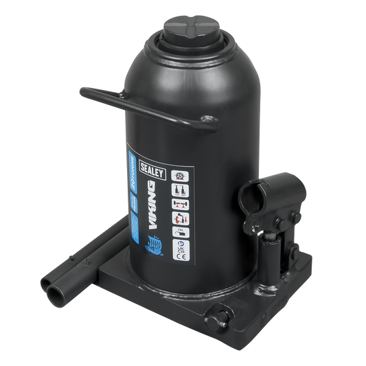 Sealey Bottle Jack Lift 20 Tonne With Overload Valve & 2-Piece Handle PBJ20S