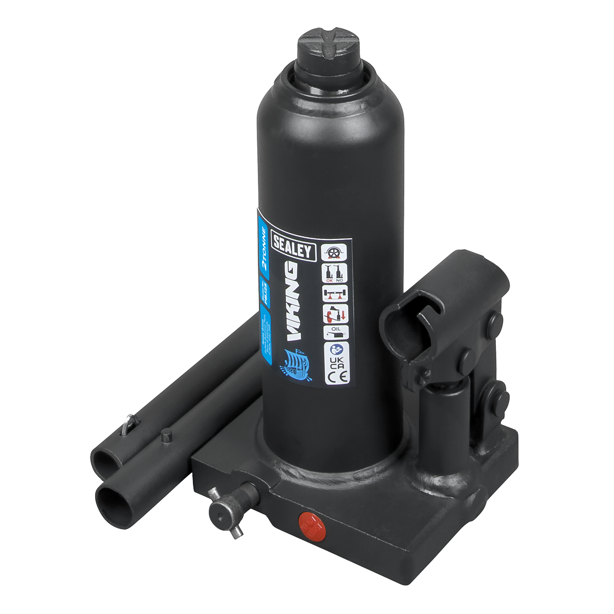 Sealey Bottle Jack Lift 2 Tonne With Overload Valve & 2-Piece Handle PBJ2S