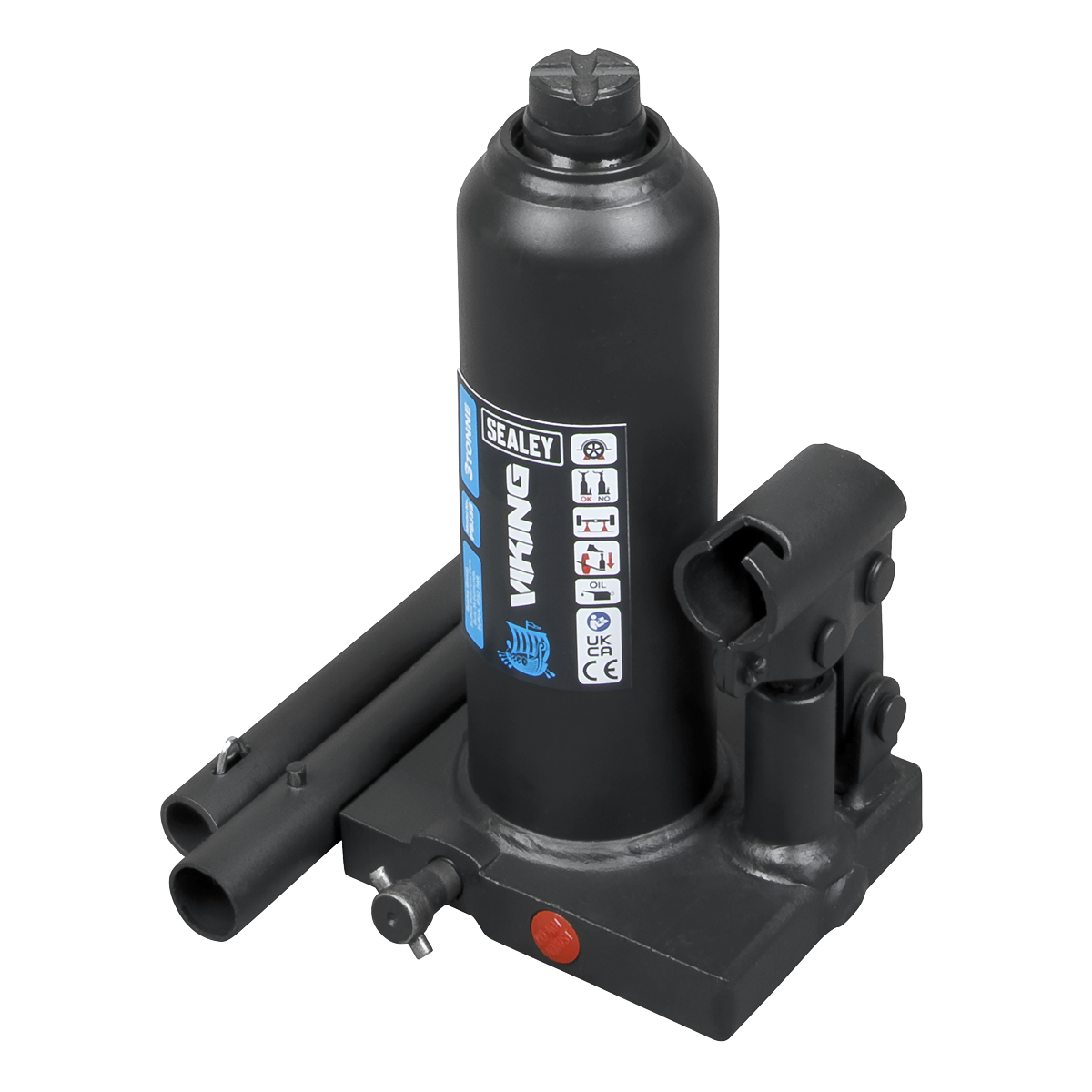 Sealey Bottle Jack Lift 3 Tonne With Overload Valve & 2-Piece Handle PBJ3S