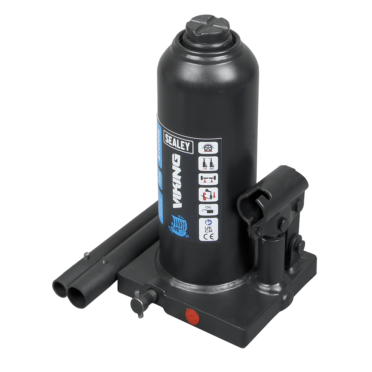 Sealey Bottle Jack Lift 5 Tonne With Overload Valve & 2-Piece Handle PBJ5S