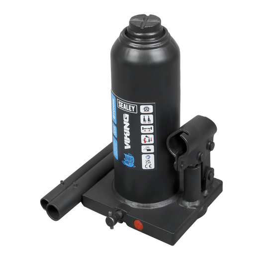 Sealey Bottle Jack Lift 8 Tonne With Overload Valve & 2-Piece Handle PBJ8S