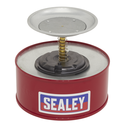 Sealey 1 Litre Plunger Can 1L With Perforated Metal Flash Arrestor - Red PC1