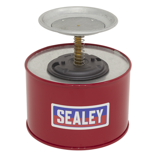 Sealey 1.9 Litre Plunger Can With Perforated Metal Flash Arrestor Red PC19